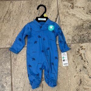 NWT Size Preemie Carter's Blue Baby Onesie with Turtle Print